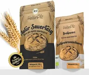 HeldenPilz® BIO Weizensauerteig (150g) – Lievito Madre für Ciabatta, Focaccia & 