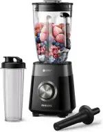 Philips 5000-Serie Standmixer inkl. Blend-and-go-Behälter - 1200 W. 2L maximales Fassungsvermögen. ProBlend Plus-Technologie. Spülmaschinengeeignete Teile. Schwarz (HR3031/00)