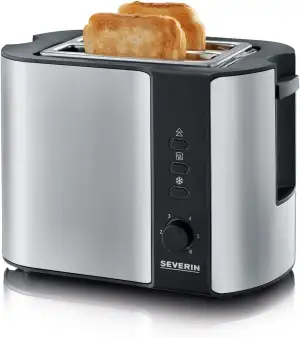 SEVERIN Automatik-Toaster, mit Brötchenaufsatz, hochwertiger Edelstahl Toaster z
