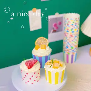 100st gemischte bunte Papierkuchen Liner Tasse Cupcake Muffin backen