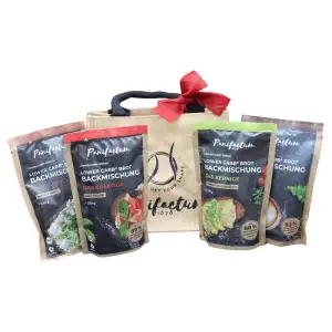 Panifactum Backmischung Set, Geschenkset Ofenglück mit 4 Brotbackmischungen, Low