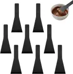8 Stück Raclette Spatel, Raclette Schaber, Raclette Schieber, Racletteschaber Küchenutensilien für Antihaft Pfannen Bratpfannen Käse Grills Gourmet Bretter (Schwarz)