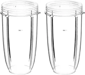 QWORK® 2er-Pack 32OZ Entsafterbecher Ersatzteile Kompatibel mit NutriBullet Elek