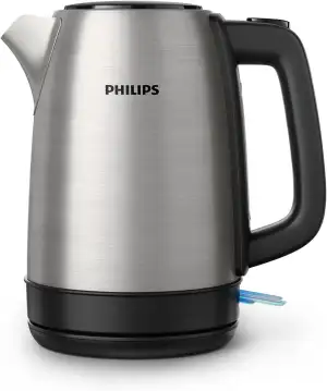 Philips Daily Collection Metall Wasserkocher – 1,7L, Leuchtanzeige, 360°-Basis, 