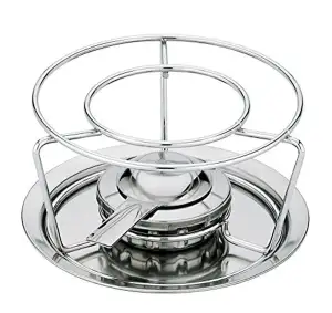 Spring 2621405018 Swiss Eco Fondue-Rechaud, Edelstahl, silber, 14,4 x 27,2 x 29 cm
