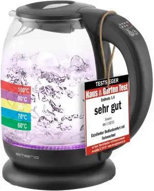 EMERIO Wasserkocher | TESTSIEGER Haus & Garten Test 02/2019 | aus hochwertigem B