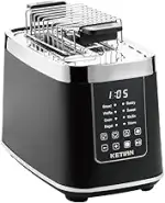 Toaster 2 Scheiben, KETIAN 2 Toast Schlitze mit Brötchenaufsatz, hochwertiger Edelstahl-Toaster, ...