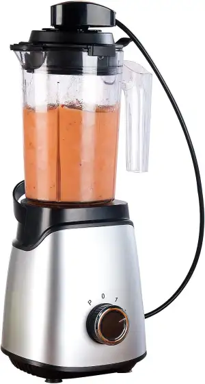 Rosenstein & Söhne Standmixer: 2in1-Vakuum-Mixer mit 3 Stufen & 4 Klingen, 700 ml, BPA-frei, 300 Watt (Green-Smoothie-Mixer, mit Messzylinder, Eis)