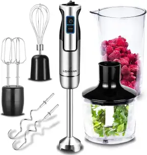 Lehmann Chowmei Stabmixer Set 1200 W | Pürierstab mit Turbofunktion und Geschwin
