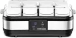 ROMMELSBACHER Joghurtbereiter JG 40 - für bis zu 1200 g Joghurt, LCD Display, 18 Stunden Zeitschaltuhr, automatische Abschaltung, elektronische Temperaturregelung, 8 Portionsgläser à 150 ml, 40 Watt