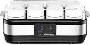 ROMMELSBACHER Joghurtbereiter JG 40 - für bis zu 1200 g Joghurt, LCD Display, 18