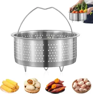 20 cm Dampfgarer Einsatz Edelstahl 304, Dämpfeinsatz für Topf Dünsteinsatz für t