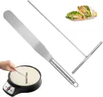2 Stück Crepes Verteiler Spatel, Edelstahl Teigverteiler Crepe Spatel, Crepes Verteiler und Wende...