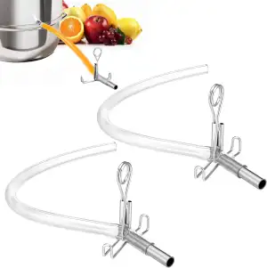 Enhon 2er Set Schlauchgarnitur für Saftgewinner, 2 Transparenter Silikonschlauch