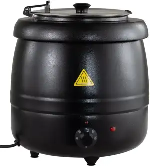 GastroHero Suppentopf Elektrisch 10L I Suppenwärmer mit Edelstahlbehälter I Elektrischer Kochtopf für Gastronomie I Suppenkessel und Warmhaltetopf