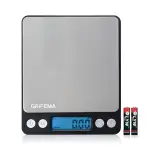 GRIFEMA Küchenwaage Digitale Profi (Hochpräzise 0.05g-500g)- Feinwaage mit LCD Display und 2 Batterien, Briefwaage Abstellautomatik und Tara, Kitchen Scale Klein mit 6 Maßeinheit