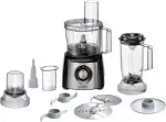 Bosch Kompakt-Küchenmaschine Multi Talent 3, 50 Funktionen, 2,3 l Schüssel, Mixer, spülmaschinengeeignet, Universalzerkleinerer, kleine Küchenmaschine, 800 Watt, schwarz/Edelstahl, MCM3501M