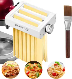 FOHERE 3-in-1 Nudelaufsatz Zubehör für KitchenAid Küchenmaschine, Pasta Maker Au