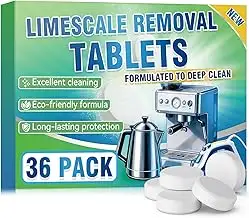 Entkalker Wasserkocher, 36 Stück Leistungsstarker Reinigungstabletten für Kaffee