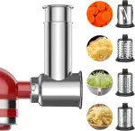 GVODE Edelstahl-Hobel-Shredder-Aufsatz für KitchenAid Mixer, Gemüseschneider für KitchenAid Zubeh...