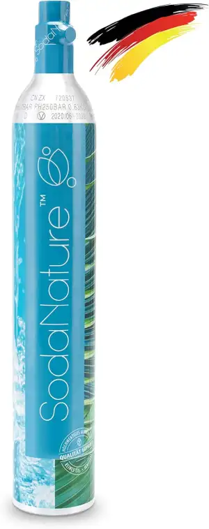 Premium 60L CO2 Zylinder für SodaStream (außer QC), Aarke etc. - Neu & Erstbefül