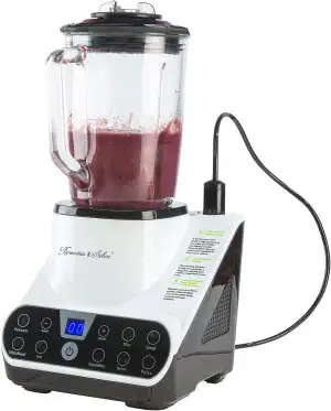 Rosenstein & Söhne Vakuum Mixer: Standmixer mit Vakuumier-Funktion & LED-Touch-Display, 1,5 l, 1.300 W (Vakuum-Mixer & Smoothie-Maker, mit Messbecher, Baby)