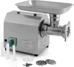 Mahlzeit Profi Edelstahl Fleischwolf elektrisch | 750W - 150kg/h | Faschiermaschine aus Edelstahl...
