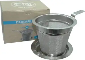 Cha Cult - Dauerfilter Edelstahlfilter mit Deckel Ø 8 cm Größe XL