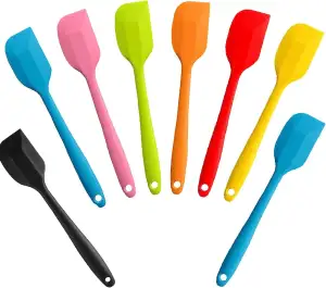 Teigschaber Silikon Spachtel 9 Stück Hitzebeständig 500°F Spatel Spachtel für di