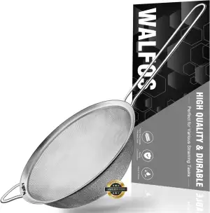 Walfos Feinmaschsiebe, Premium-Edelstahlsiebe und -siebe, mit verstärktem Rahmen