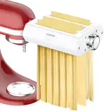 COFUN Nudelaufsatz Set für KitchenAid, 3-in-1-Nudelvorsatz für KitchenAid Küchenmaschine, Nudelmaschine für KitchenAid Zubehör mit Nudel-Blattroller, Spaghetti-Schneider und Fettuccine-Schneider