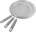 Fostoy Spritzschutz,3Pcs Multifunktionale Edelstahl Spritzschutz zum Verhindern von Öl-,Fett- ode...