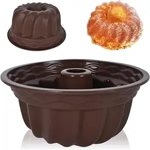 Silikon Gugelhupfform Ø24 cm, Antihaft Backform für Kuchen, Gugelhupf, Brot und 