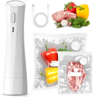 Ombrex Mini Vakuumiergerät – Tragbarer Vacuum Sealer mit USB-Aufladung, 30 Wiede
