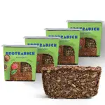 Brotrausch Glutenfreie Keto Brotbackmischung (4×400 g) – Low Carb & Proteinreich - Eiweißbrot - Nur 1,2g Kohlenhydrate/Scheibe - Ballaststoffreich & einfach zu backen   - Ketogene Ernährung