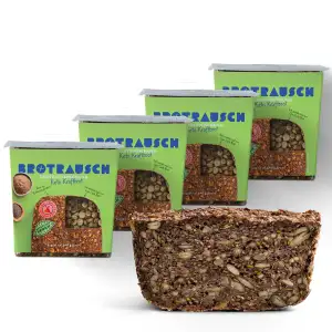 Brotrausch Glutenfreie Keto Brotbackmischung (4×400 g) – Low Carb & Proteinreich