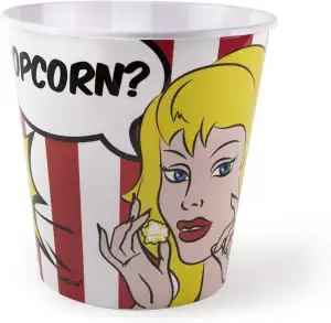 Excelsa Schale Pop Corn, Polypropylen, Rot und Weiß, Durchmesser 18 cm