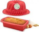 ZOLLNER24 2er Set Antihaft Silikon Backformen in rot - Gugelhupf -und Kastenform - extrem hitze- ...