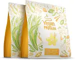 Alpha Foods Vegan Protein Pulver, 1200g, 22g Proteingehalt pro Portion, Vanille Geschmack, 40 Shake Portionen, pflanzliches Proteinpulver, optimales Aminosäurenprofil