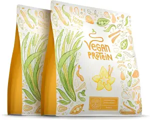 Alpha Foods Vegan Protein Pulver, 1200g, 22g Proteingehalt pro Portion, Vanille 