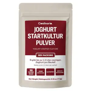 Coolinario Joghurtkulturen (5er-Pack, 1.5g Beutel) Lebende Kulturen für Hausgema