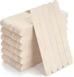 WISYOK Holzspatel 240pcs, Eisstiele Holz Breit, Holzstäbchen 15x1,8cm, Eisstäbchen Holz, Holzspat...