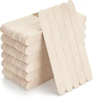 WISYOK Holzspatel 240pcs, Eisstiele Holz Breit, Holzstäbchen 15x1,8cm, Eisstäbch
