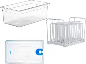 LIPAVI Sous Vide SYSTEM - Deckel, Behälter und Gestell - Polycarbonat Gestell - 
