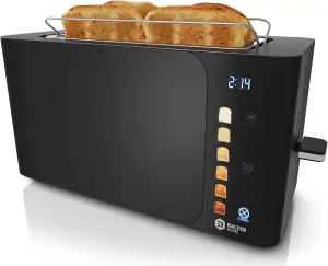 Balter Toaster 4 Scheiben, Touch Bedienung, Langschlitz, Edelstahl, Brötchenaufs