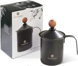 Milchaufschäumer (Manuell/Hand) aus Edelstahl - Milk Frother/Milchschäumer mit D