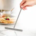 Crepes Verteiler Teigverteiler Edelstahl 20 cm – Crepe Maker Pfannkuchen Palatschinken Teig Verte...