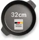 STUR - ORIGINAL Gusseisenpfanne Induktion 32cm mit 2 Griffen - Cast Iron Pan für alle Herdarten -...
