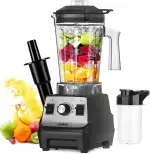 OMMO 1.8L Standmixer Hochleistungsmixer, Mixer Smoothie Maker, 300ml To-Go Becher, 6-Fach Metallmesser, Pulsfunktion, MAX 1800W, Becher BPA Frei, Ice Crusher, Protein Shake Mixer