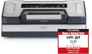 CASO VRH 790 advanced Pro - Vakuumierer, Vakuumiergerät, Testurteil Sehr Gut, 200 Vakuumiervorgän...